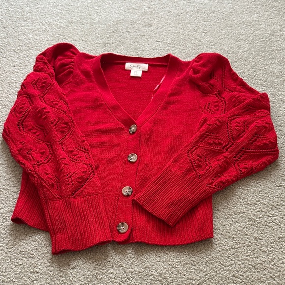 Jessica Simpson Red Knit Cardigan - Picture 1 of 3